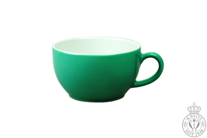 Dibbern Solid Color smaragd Cappuccino-Obertasse