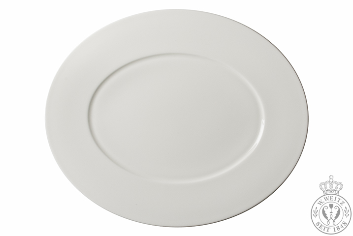 Dibbern Bone China weiß Fine Dining Platte oval 34cm