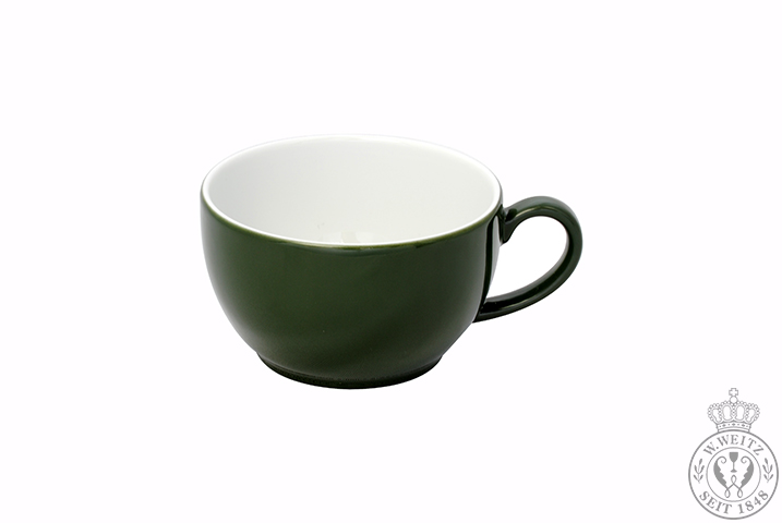 Dibbern Solid Color russischgrün Cappuccino-Obertasse