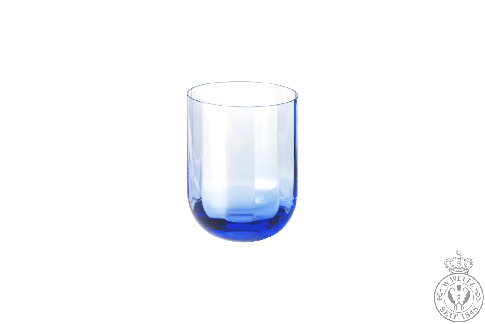Dibbern Rotondo Optic Glas 0,25ltr. azurblau