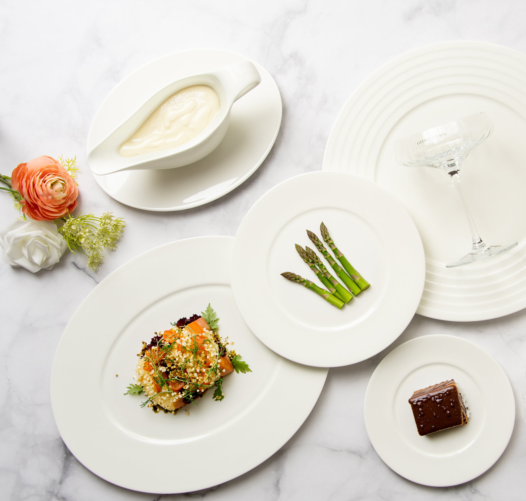 Dibbern Bone China weiß Fine Dining Brotteller 17cm